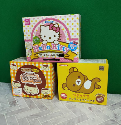 日本進口 丹生堂 草莓凱蒂貓/懶懶熊/布丁狗 可可風味糖(盒裝)