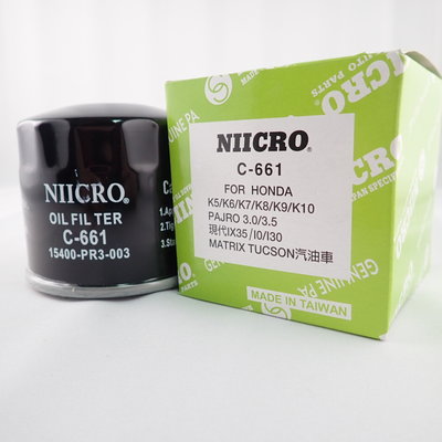 NIICRO 機油芯 C-661 適用 CIVIC ACCORD 16V K6 K8 K10 Ferio K5 K7