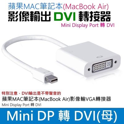Mini Display Port 轉 DVI 轉接器（小PD轉接）＃MiniDP轉接DVI
