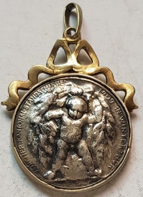 瑞士銀章1909 Swiss Winterthur Silver Medal by Hans Frei.