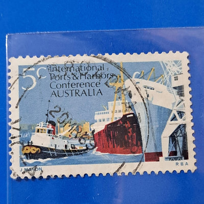 【大三元】大洋洲郵票-澳大利亞舊票-415澳洲國際港口會議1969年發行1全1套~銷戳票