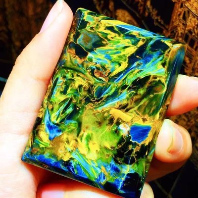 B22912✨高品質黃金版彼得石（Pietersite ）方牌吊墜.尺吋：56.4x41.3x7.3mm