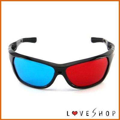 【Love Shop】3D眼鏡電視電腦專用3D立體眼鏡紅藍3D眼鏡紅藍眼鏡平板電腦適用