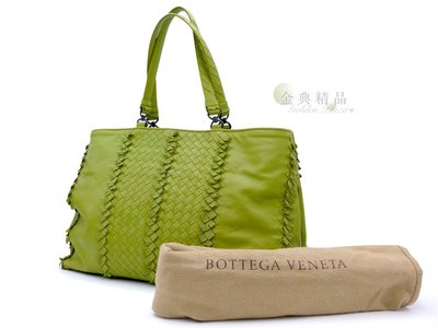 Bottega Veneta 限量款 編織包 購物包 托特包 肩背 / 手提包(青綠)