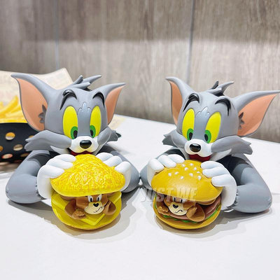 SoapStudio貓和老鼠迷你漢堡包半胸像杰瑞鼠車載擺件潮玩禮品