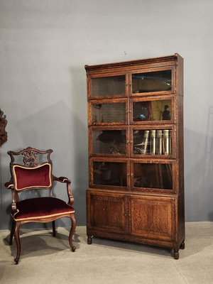 英國百年 Minty 細緻 全實木 可分層 圖書館 書櫃 古董櫃 H123【卡卡頌  歐洲古董】✬