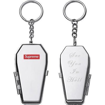 MOMO精品代購 潮牌2017AW Supreme Coffin Keychain 棺材 鑰匙圈 現貨