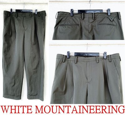 BLACK全新WHITE MOUNTAINEERING防水防風GORE-TEX等級軍綠色休閒褲/寬褲