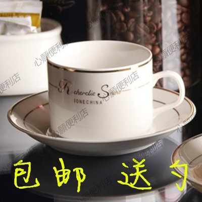 創意陶瓷骨瓷咖啡杯3件套 歐式咖啡杯套裝 咖啡杯碟logo定制包郵-心願便利店