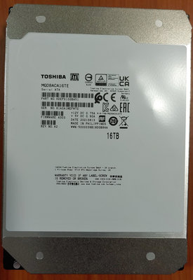 Toshiba 16TB 3.5吋 MG08ACA16TE 企業級 氦氣硬碟 512MB 快取 低使用時數 現貨~促銷~