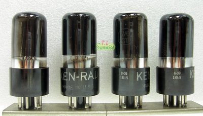 6V6 ︽NO:6681 老美國 KEN-RAD 6V6 GT 黑管 40年代除氣片 已配對真空管 1標4支