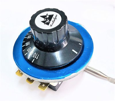 『正典UCHI電子』液脹式溫控開關 溫度控制器 烤箱溫控開關 110度C 黑色旋鈕