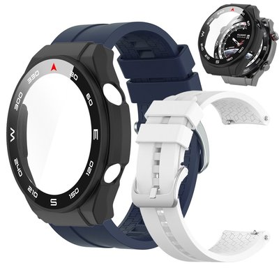 華為 Watch Ultimate 智能錶帶保護套 PC 玻璃保護套智能手錶錶帶運動手鍊華為錶帶