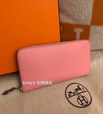 Emily’s 名牌精品 Hermes爰傌仕 1Q粉 silk in 絲巾長夾 現貨