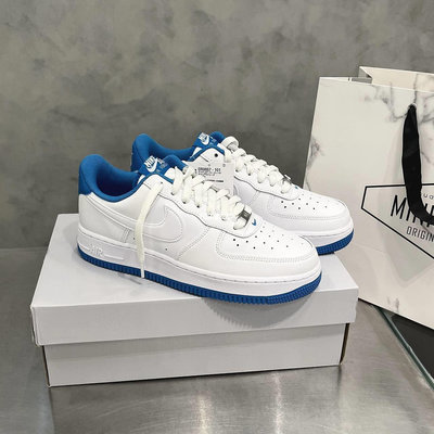 Nike Air Force 107 Low 白藍 簡約百搭防滑滑板鞋 男女DR9867-101公司級