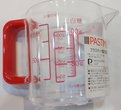 ~* 萊康精品 *~日本PASTIME 透明塑膠耐熱附嘴刻度計量杯 200ml C919