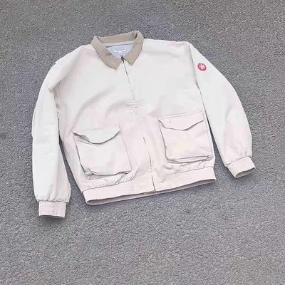 熱銷 CAVEMPT C.E vintage白色麂皮絨翻領夾克日系Cleanfit寬松外套
