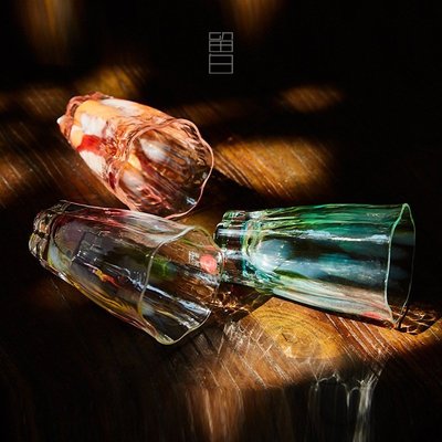 日本津輕琉璃水杯月夜系列玻璃杯酒杯日式清酒杯水晶茶杯木盒