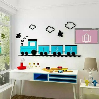 小火車 壓克力壁貼 家庭佈置 幼兒園 學校 室內設計 裝潢佈置