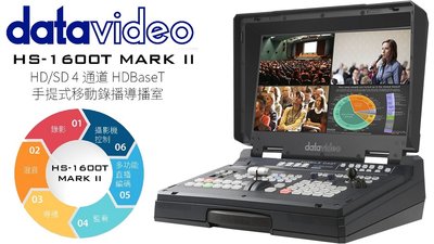 【老闆的家當】datavideo洋銘 HD／SD 4通道HDBaseT移動錄播導播室 HS-1600T MARK II