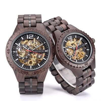 【潮裡潮氣】DODO DEER品牌男女鏤空手錶木質機械錶D18-5