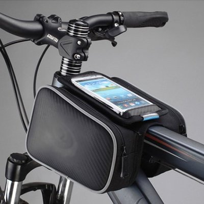 BK67 最新版 碳纖維 卡夢 自行車 觸碰 上管包 馬鞍袋 雙置物袋 手機包 鐵馬小折公路車