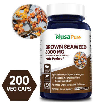 美國 NusaPure 褐藻 褐藻提取物  6000毫克 200顆 素食