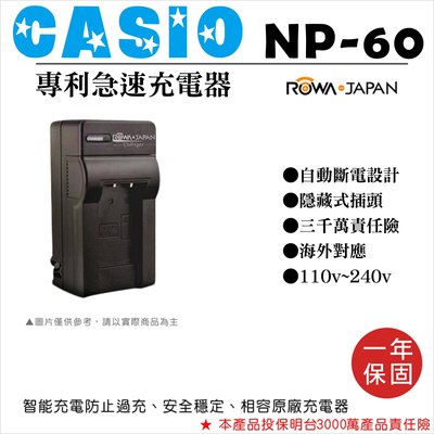 幸運草@樂華 Casio NP-60 CNP60 專利快速充電器 座充 1年保固 卡西歐 Z19 Z9 Z20 S10