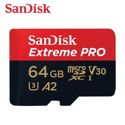 SANDISK 64G Extreme PRO A2 V30 U3 microSD 記憶卡 (SD-SQXCU-64G)
