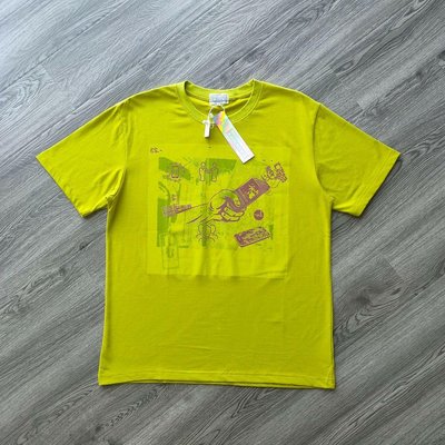 TINO HOMME CE CAVEMPT 復古檸檬黃水洗短袖T恤