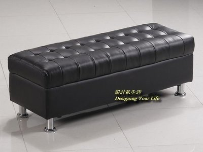 【設計私生活】庫倫4尺深咖啡皮沙發椅凳、床尾椅(部份地區免運費)106B