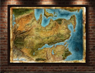 遊戲裝飾畫酒吧貼畫地理攻略海報指環王定制中土世界寫真