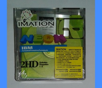 全新庫存品 盒裝未拆 怡敏信 Imation 1.44MB 3.5吋 磁碟片 / 軟碟片 五彩 10片裝 膠盒