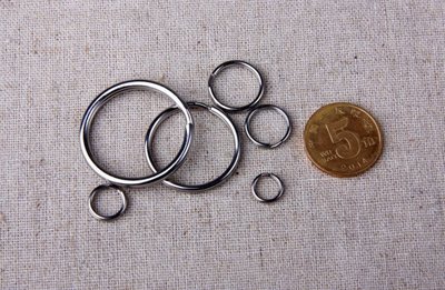 G-046 圓圈 30mm 高級316不銹鋼 圓形鑰匙圈 實用手工材料 單個鑰匙圈 鑰匙鏈配件 奶嘴鏈連接扣 飾品配件