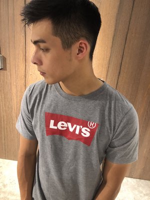美國百分百【全新真品】Levis T恤 短袖 上衣 T-shirt 休閒 Logo 經典 男 灰色 S號 J358