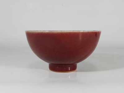 [銀九藝] 陶瓷 瓷器 大清光緒年製 郎窯紅 青花瓷碗