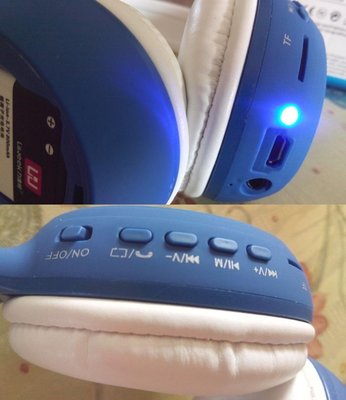藍芽機皇重低音mp3藍芽FM插卡頭戴式高級耳機可換電池