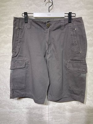 BIG TRAIN 灰色卡其短褲 口袋短褲 尺寸34