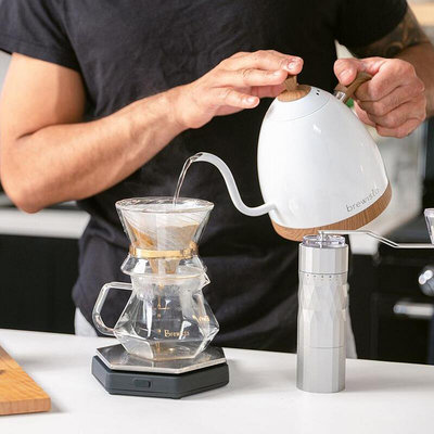【】Brewista控溫手衝咖啡壺家用不鏽鋼細長嘴電熱水壺泡茶壺1.0L