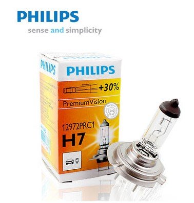 飛利浦 PHILIPS 大燈燈泡 H7 12V 55W 車燈+30%亮度 抗UV石英玻璃