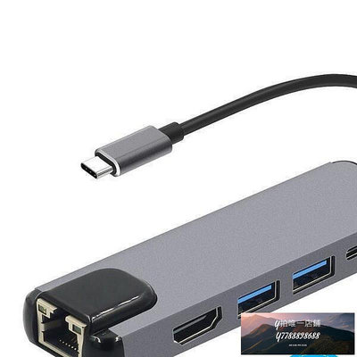【現貨】5合1千兆Type C轉換器 新款 MacBook Pro Air 13吋 擴展器轉接口 HM USB網線接口B
