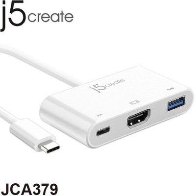 【MR3C】含稅附發票 j5 create JCA379 USB Type-C to HDMI 4K 三合一螢幕轉接器