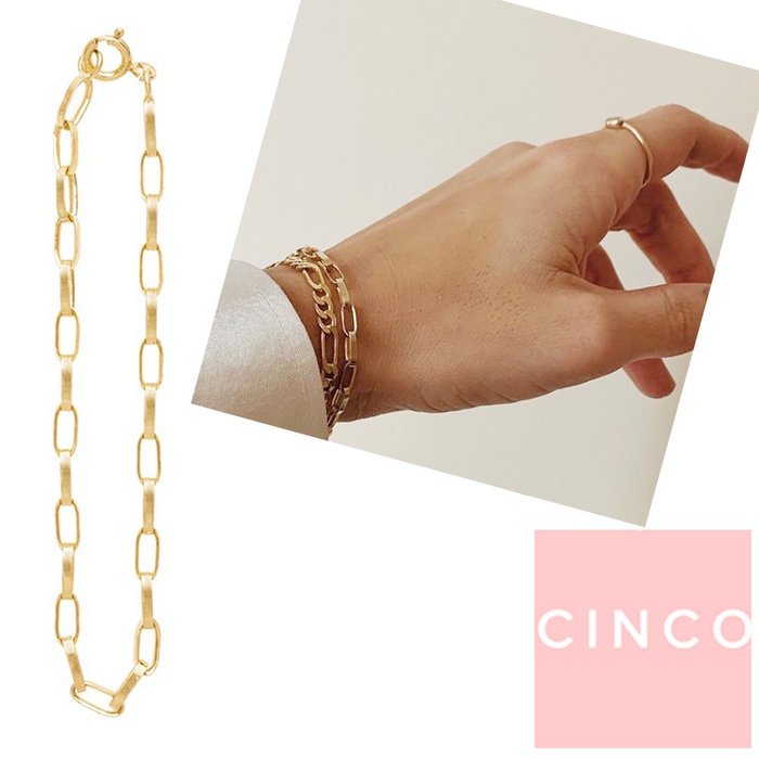 CINCO 葡萄牙精品 Pernille bracelet 24K金鎖扣手鍊 簡約百搭款