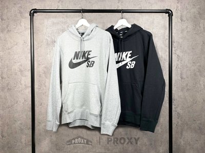 【PROXY】Nike SB 帽T 基本款 連帽TEE 黑白色 846887-010 灰色 AJ9734-063