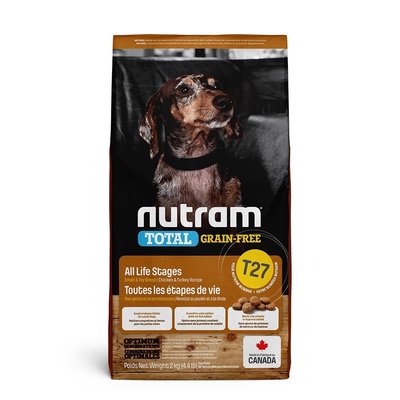 【阿肥寵物生活】紐頓nutram 無穀全能迷你犬T27 火雞+雞肉配方 2kg/包 犬飼料