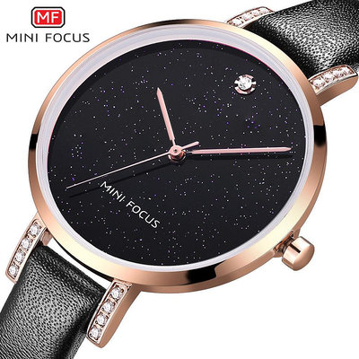 現貨女士手錶腕錶MINI FOCUS福克斯女錶wish外貿商務石英手錶優雅皮錶帶MF0159L