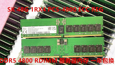 SK 48G 1RX4 PC5-4800 ECC REG 服務器內存 48G DDR5 4800 RECC