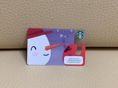 2018 菲律賓 星巴克 STARBUCKS 雪人與紅鳥 聖誕系列 限量 隨行卡 儲值卡 星巴克卡 卡片 收藏
