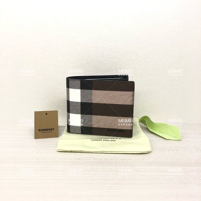 30年老店 現貨 新款 BURBERRY 格紋 對折 皮夾 短夾 8卡 80527901