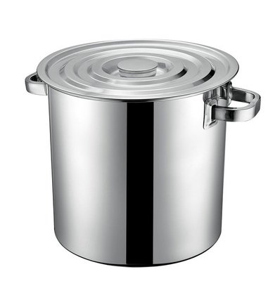 INPHIC-湯桶 不鏽鋼桶帶蓋加厚儲水桶圓桶油桶不鏽鋼湯桶多用大湯鍋 50cm